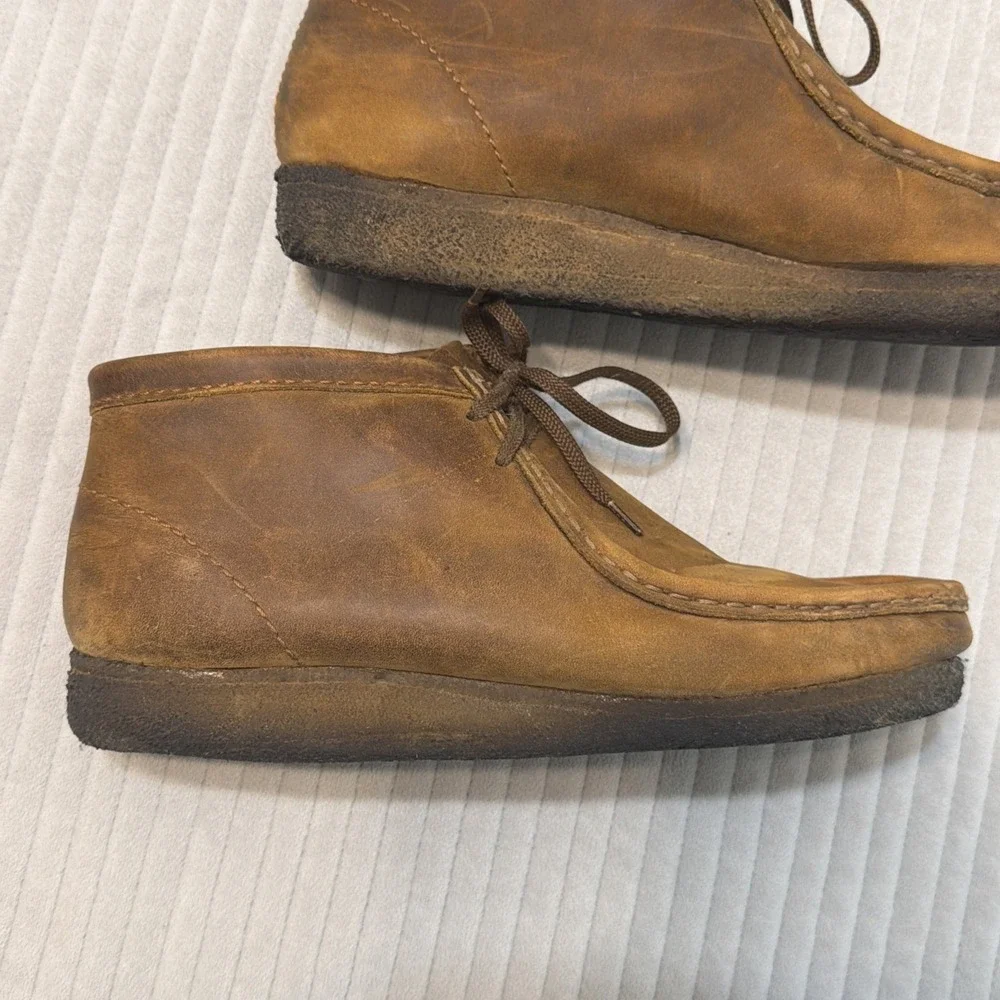 Clark's Originals Wallabee Men Sz 9M Leather Chukka Boots Brown